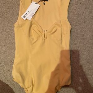 Zara yellow bodysuit